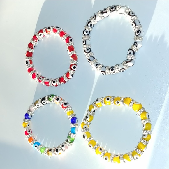 4/$20 kid's evil eye stretchy bracelets NWT - Picture 1 of 4